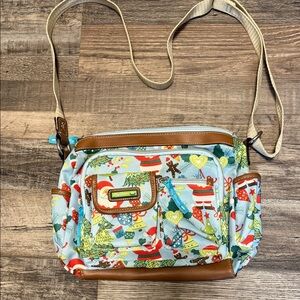 Lily Bloom Festive Print Crossbody Bag